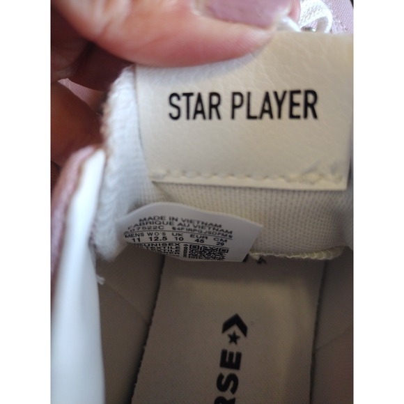 Converse Star‎ Player 76 Mid Shoes Man's 11 Dust Rose Unisex High Top Sneakers - Picture 8 of 9